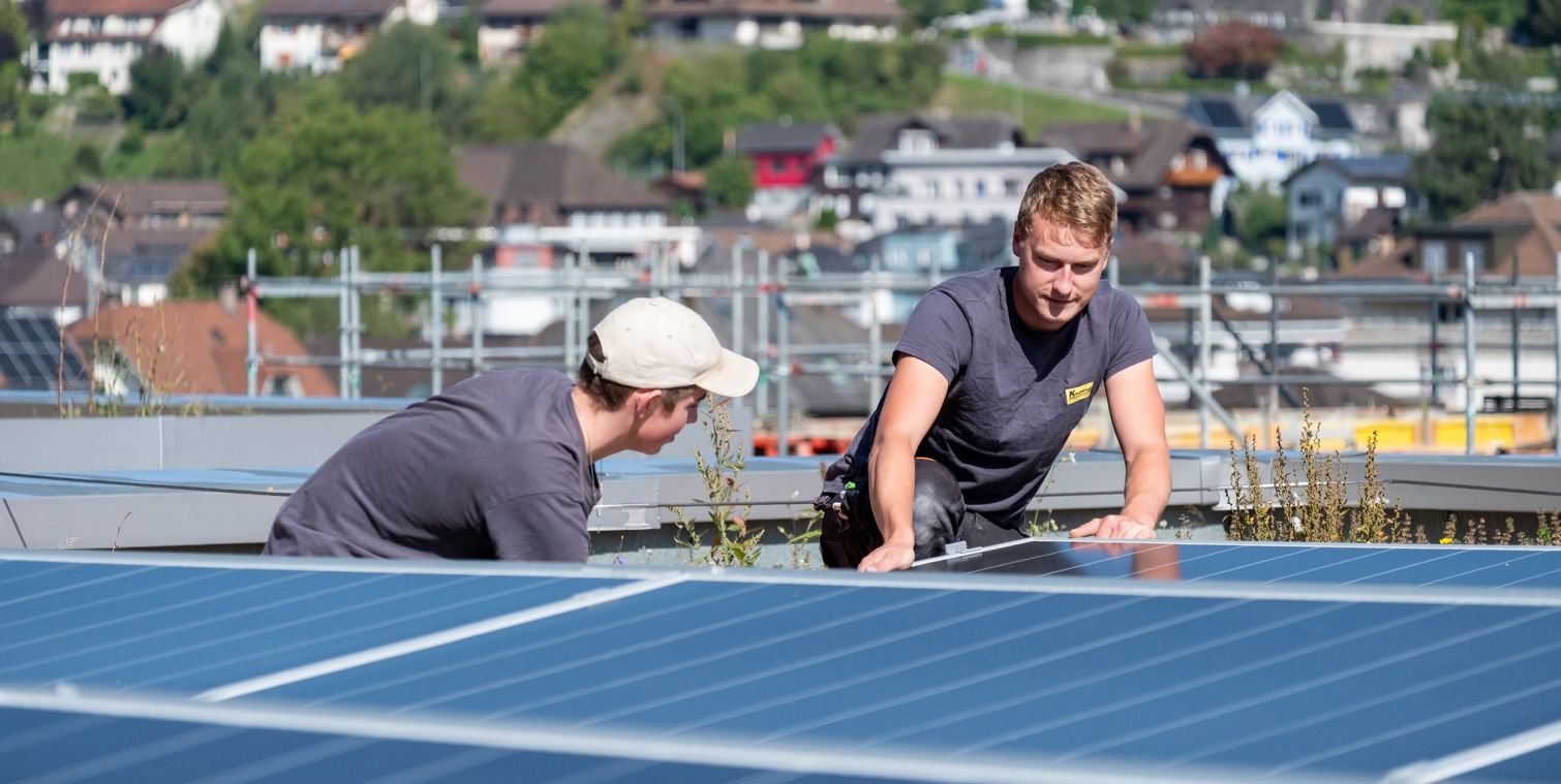 Photovoltaik Installation in Wolhusen